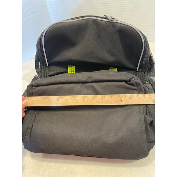 Roverlund Pet Carrier black neon yellow backpack Airline compliant travel leash - Picture 10 of 10